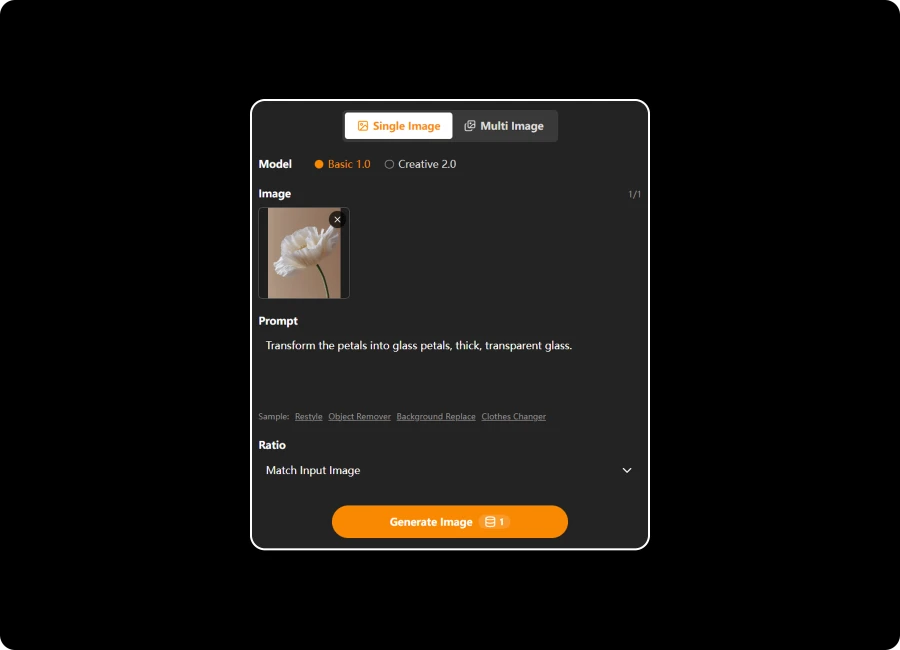 Bearbeitungs-Prompt eingeben